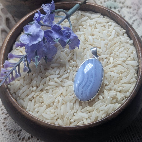 Blue Lace Agate Pendant~JSSBLAP1
