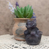 Amethyst Cat in a Basket carving~CRAMCIAB