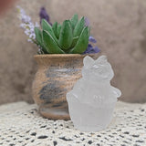 Quartz Cat in a Basket Carving~CRQTZCBC