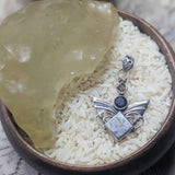 Meteorite, Onyx, Smoky Quartz Pendant~JSSMETP1