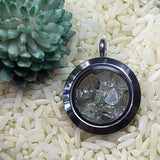 Moldavite & Herkimer Diamond Pendant~JSTMLDHK