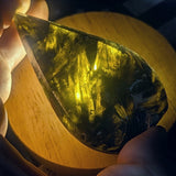 Epidote in Quartz "Flame"~CREQFLM1
