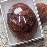 Red Hematoid Quartz Palm Stone~CRRHPS02