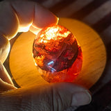 Red Hematoid Quartz Palm Stone~CRRHPS02