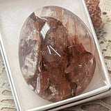Red Hematoid Quartz Palm Stone~CRRHPS03