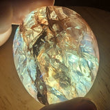 Red Hematoid Quartz Palm Stone~CRRHPS03