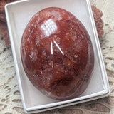 Red Hematoid Quartz Palm Stone~CRRHPS11
