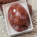 Red Hematoid Quartz Palm Stone~CRRHPS12