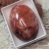 Red Hematoid Quartz Palm Stone~CRRHPS12