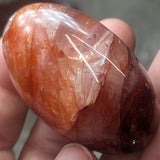 Red Hematoid Quartz Palm Stone~CRRHPS12