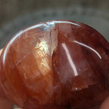 Red Hematoid Quartz Palm Stone~CRRHPS12