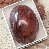 Red Hematoid Quartz Palm Stone~CRRHPS15