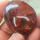 Red Hematoid Quartz Palm Stone~CRRHPS15