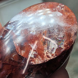 Red Hematoid Quartz Palm Stone~CRRHPS16
