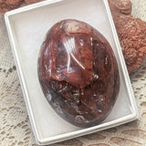 Red Hematoid Quartz Palm Stone~CRRHPS17