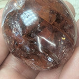Red Hematoid Quartz Palm Stone~CRRHPS17