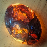 Red Hematoid Quartz Palm Stone~CRRHPS17