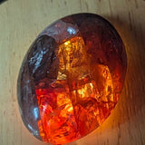 Red Hematoid Quartz Palm Stone~CRRHPS17