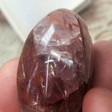 Red Hematoid Quartz Palm Stone~CRRHPS18