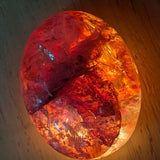 Red Hematoid Quartz Palm Stone~CRRHPS18