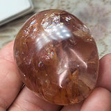 Red Hematoid Quartz Palm Stone~CRRHPS20