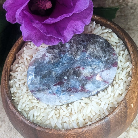 Indicolite & Rubellite Palm Stone~CRINRB01