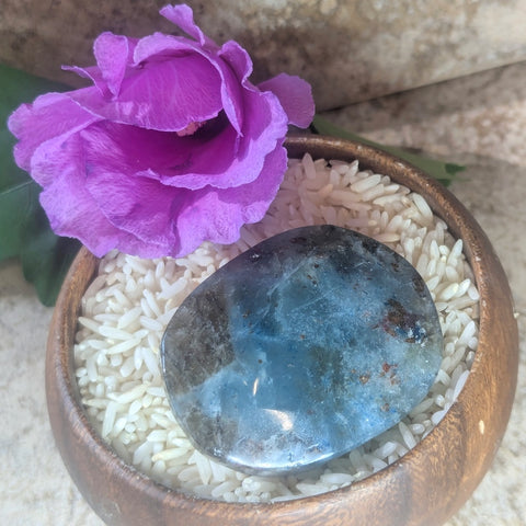 Indicolite & Rubellite Palm Stone~CRINRB02