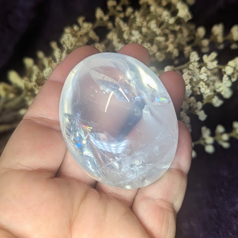Metamorphosis Quartz Palm Stone~CRMQPS03