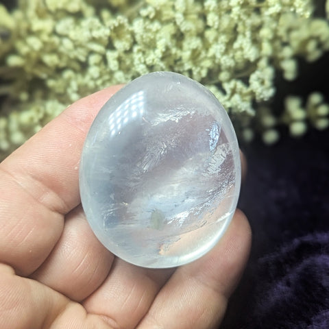 Metamorphosis Quartz Palm Stone~CRMQPS04