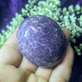 Lepidolite Palm Stone~CRLEPP01