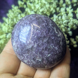 Lepidolite Palm Stone~CRLEPP01