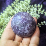 Lepidolite Palm Stone~CRLEPP02