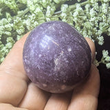 Lepidolite Palm Stone~CRLEPP08