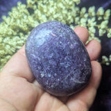 Lepidolite Palm Stone~CRLEPP11