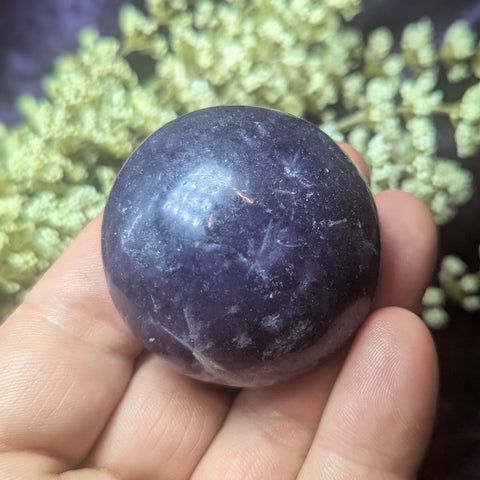 Lepidolite Palm Stone~CRLEPP12