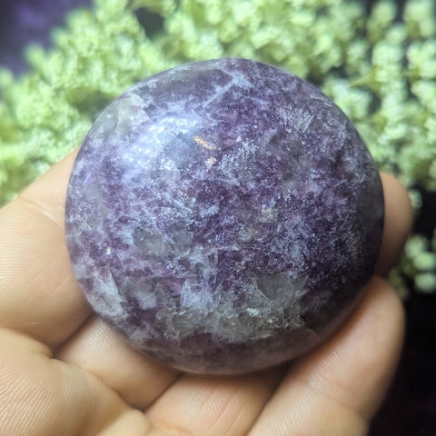 Lepidolite Palm Stone~CRLEPP17