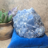Blue Calcite & Peridot Specimen (Rare)~CRBCPER1
