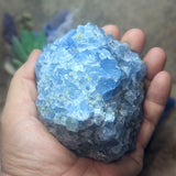 Blue Calcite & Peridot Specimen (Rare)~CRBCPER1