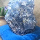Blue Calcite & Peridot Specimen (Rare)~CRBCPER2