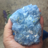 Blue Calcite & Peridot Specimen (Rare)~CRBCPER2
