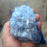 Blue Calcite & Peridot Specimen (Rare)~CRBCPER3