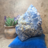 Blue Calcite & Peridot Specimen (Rare)~CRBCPER4