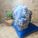 Blue Calcite & Peridot Specimen (Rare)~CRBCPER4