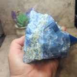 Blue Calcite & Peridot Specimen (Rare)~CRBCPER4