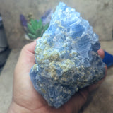 Blue Calcite & Peridot Specimen (Rare)~CRBCPER4