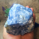 Blue Calcite & Peridot Specimen (Rare)~CRBCPER5