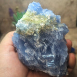 Blue Calcite & Peridot Specimen (Rare)~CRBCPER5