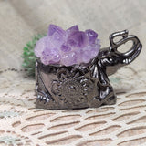 Amethyst & Metal Elephant~CRAMELEP