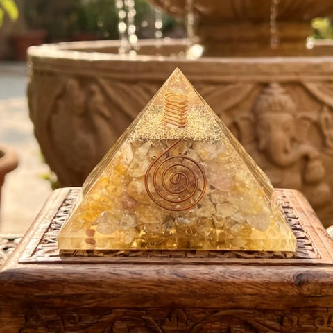 Orgonite Golden Spiral Pyramid-CRORGGSP