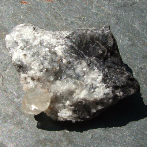 Calcite Crystals on Quartz